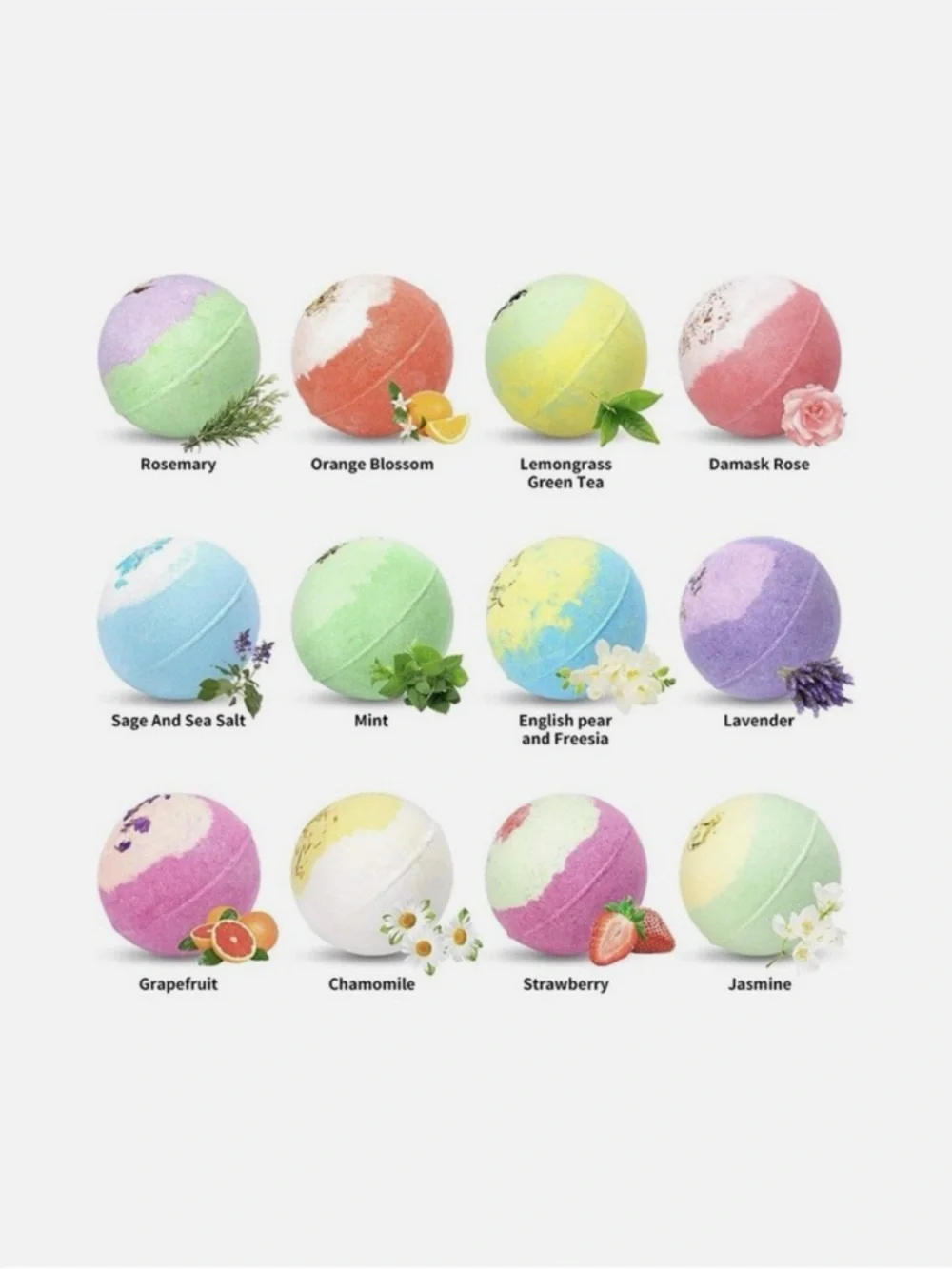 Floral Bath Bomb Set - Relaxing Scented Bath